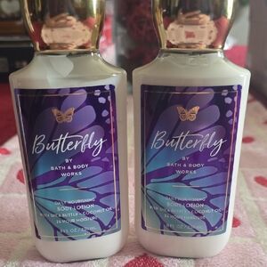Bath & Body Works Butterfly Body Lotion - Purple and Cream